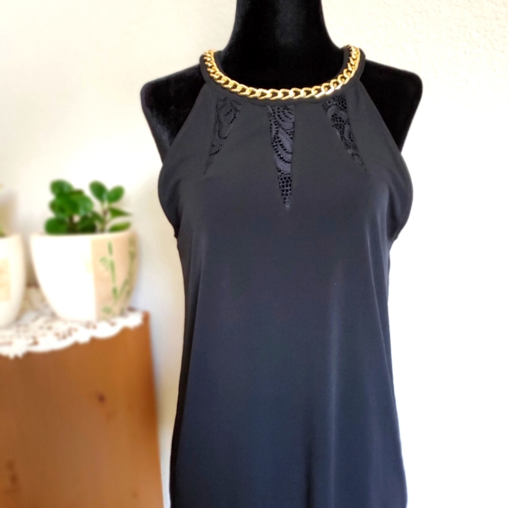 NWOT Michael Kors black halter-neck top